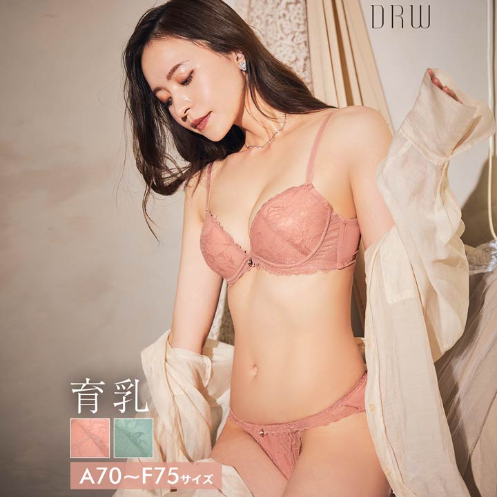 drw 即日発送 育乳ブラジャー 脇高ブラジャー ショーツ 