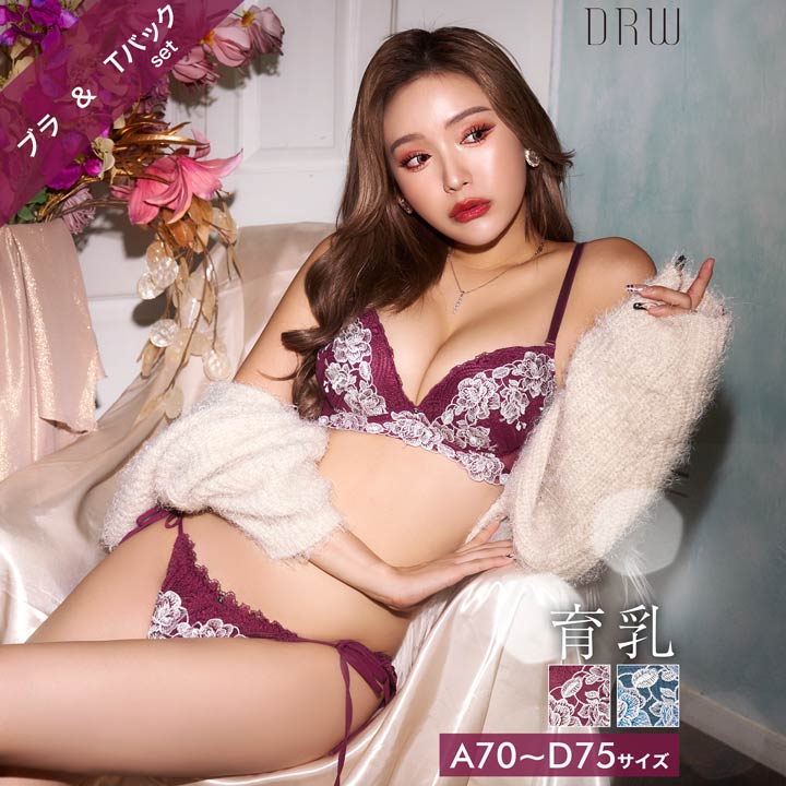 drw 即日発送 育乳ブラジャー 脇高ブラジャー ショーツ 