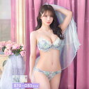 ケミカル水彩リリーフリルブラジャー&フルバックショーツ