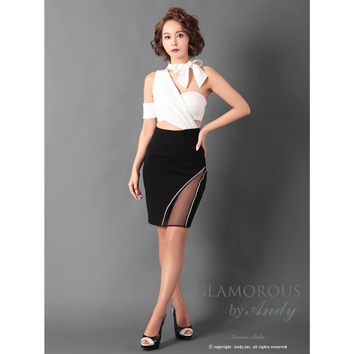 即日発送 デイジーストア キャバドレス キャバ ドレス アシメ トップ ネック リボン タイト ミニ ドレス [GLAMOROUS by Andy] | ドレス キャバ キャバドレス 大きいサイズ ドレス ワンピース ミニドレス セクシー ナイトドレス キャバクラ レディース ミニ丈