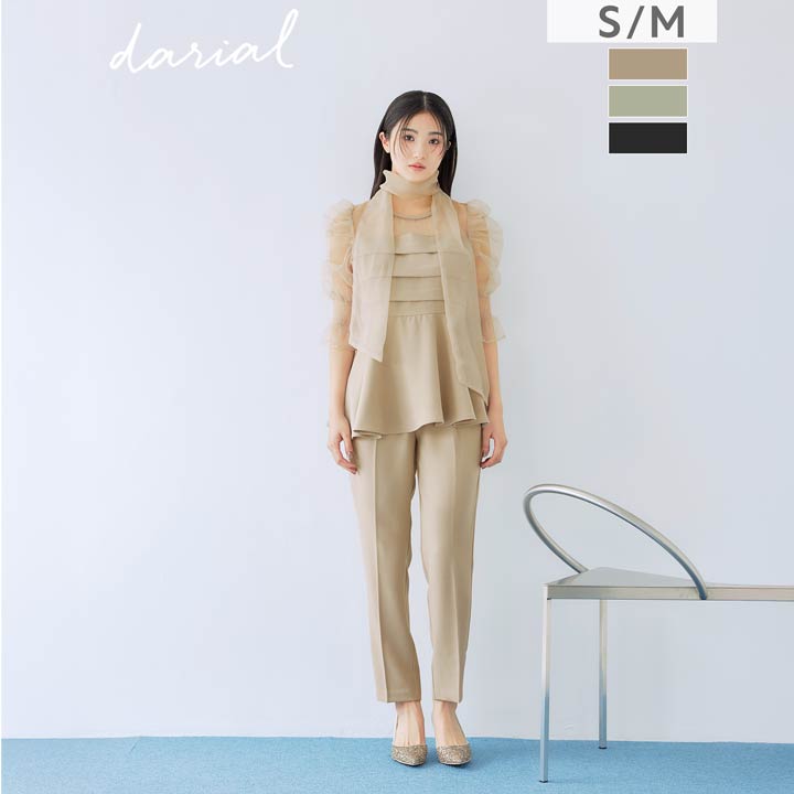 【darial】ribon organdy set up / リボンオーガンジーセットアップ[SM/2サイズ展開]