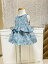 【BabyRito】ウエストフリル チュニック ワンピース アクアグリーン 花柄 70cm 80cm ベビー服 女の子服..