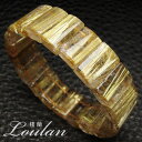 タイチンルチルクォーツ 天然石バングル 石サイズ約16×11mm-16×9.5mm 約52.9g 手首周りサイズ:約17.5cmのみ【限定1点モノ 2130-0...
