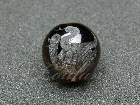玄武・彫刻ビーズ（煙水晶）10mmタイプ2（1個販売）　天然石　パワーストーン