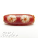 龍紋 三眼天珠 約29.5×10mm ◆特選◆【限定1点モノ 1110-30-030-002】西蔵 チベット 天珠 dZiBeads バラ売り 粒売り