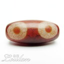 龍紋 二眼天珠 約32×14.5mm ◆特選◆【限定1点モノ 1110-32-020-001】西蔵 チベット 天珠 dZiBeads バラ売り 粒売り