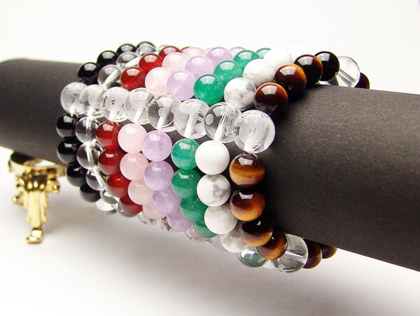 ◆お試し四神相応 ブレス 10mm水晶◆選べる8種類 天然石 タイガーアイ マグネサイト アベンチュリン アメジスト ローズクォーツ オニキス【2110-10-...