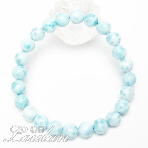 ◆鑑別書付き◆ ラリマー 石径約8.0-8.2mm 約18.92g 手首周りサイズ:約17cmのみ◆限定1点モノ◆【和龍ブレス 2100-00-905-013】...