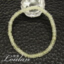 リビアングラス エジプト・リビア砂漠産 ボタン型ブレス 石径約4.5×1.5mm 約5.18g 手首周りサイズ:約16cmのみ◆限定1点モノ◆【和龍ブレス 21...