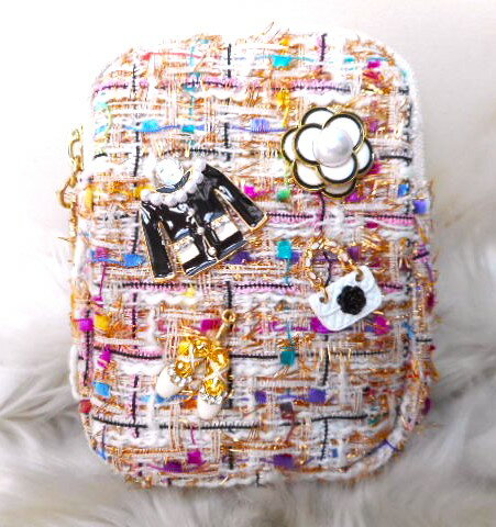 ポーチ　かわいい　レディース　ギフト　プレゼント　ツイード　小物入れ　 カードケース　コインケー..