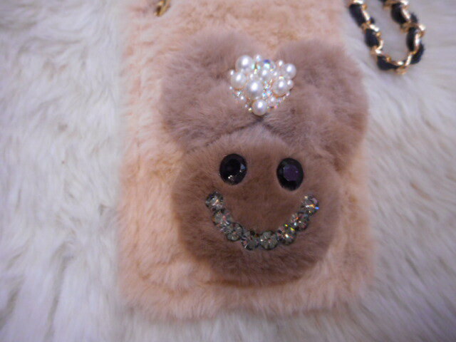 にこちゃん 定期入れ エコファー スマイリー レディース ギフト プレゼント PASMO パスモケース スイカ ふわふわ リール付き