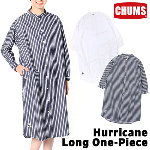 セール！チャムス / CHUMS ハリケーン ロング ワンピース　Hurricane Long One-Piece (OnePiece、バンドカラー、ゆったり、コットン、スタンドカラー) CHUMS(チャムス)ONLINE SHOP