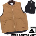 セール！ポーラー / POLeR DUCK CANVAS VEST ダックキャンバスベスト (中綿、チョッキ、撥水、キャンバス生地、カンバス生地)