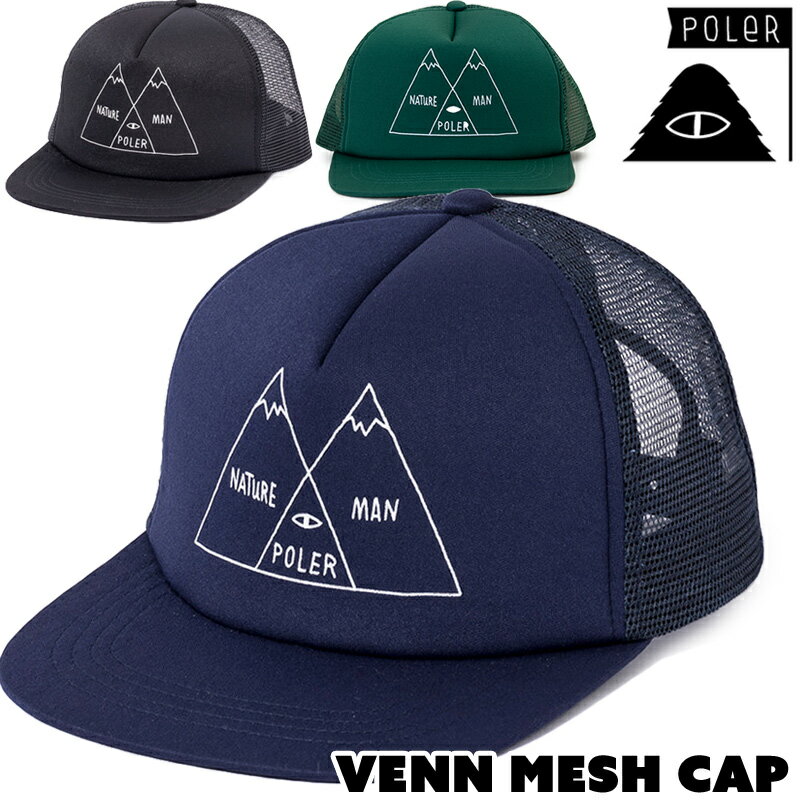 ポーラー / POLeR ベンメッシュキャップ VENN MESH CAP (キャップ、メッシュキャップ、帽子、ツバつき帽、キャンプ)