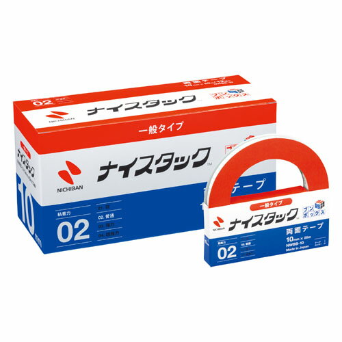 ニチバン株式会社お客様相談室（0120）377-218商品仕様●寸法：幅10mm×長20m●テープ厚：0．09mm●用途：紙用●材質：基材＝古紙パルプ40％再生紙，巻芯＝古紙使用●カッター付JANコード49871670361404987167036140　ls@AK-00009155 事務用品 貼・切用品 両面テープ