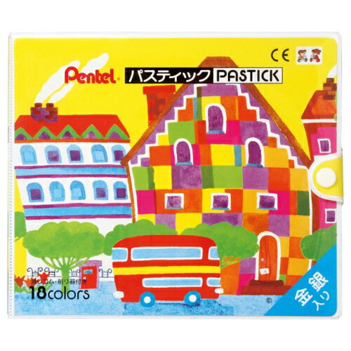 ぺんてる パスティック 18色 D ぺんてる GC1-18D 18色セット 画材 ぺんてる