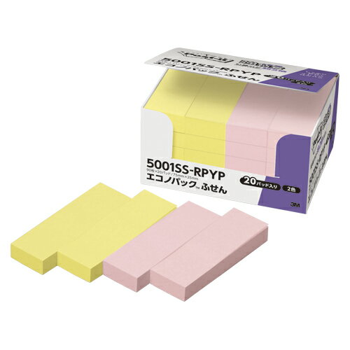 ポスト・イット[R]強粘着製品 単品/5個入/エコノパック[TM]製品シリーズ/パワーパック スリーエム 5001SS-RPYP