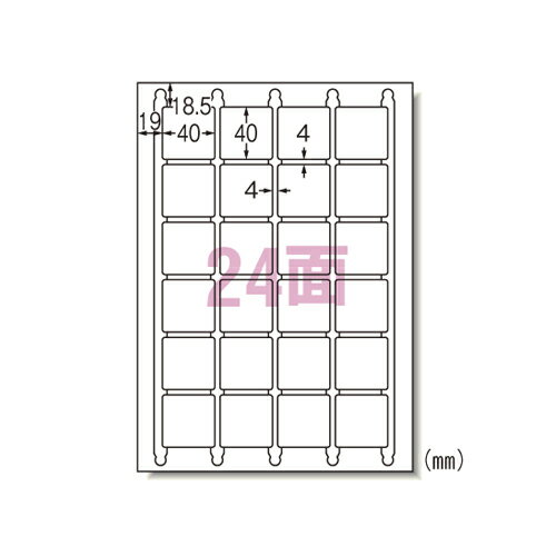 ラベルシール(プリンタ兼用) エーワン 75624