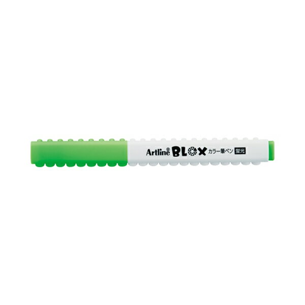 BLOX カラー筆ペン 蛍光グリーン シヤチハタ KTX-FF-G