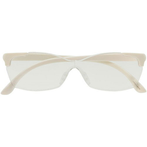 メガネ型拡大鏡(花柄) 白 キングジム AM41シロ