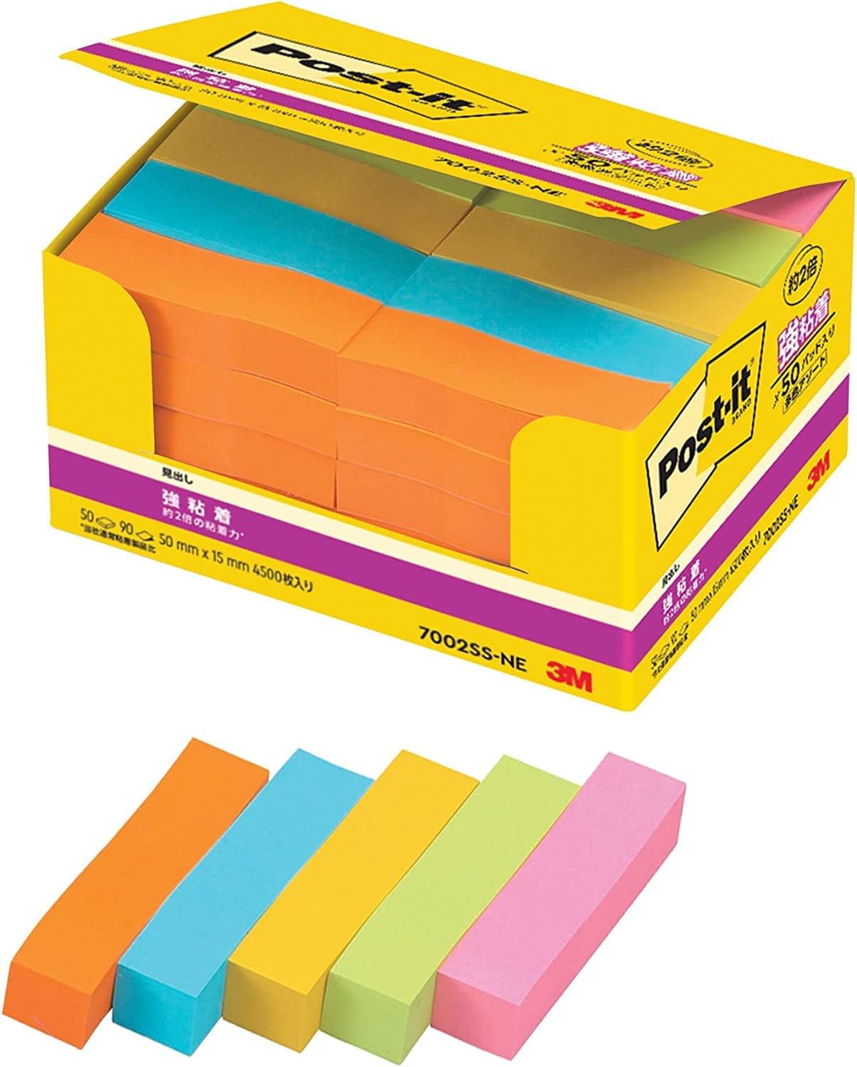 ポスト・イット[R]強粘着製品 4個入/5個入/エコノパック[TM]製品シリーズ/パワーパック スリーエム 7002SS-NE