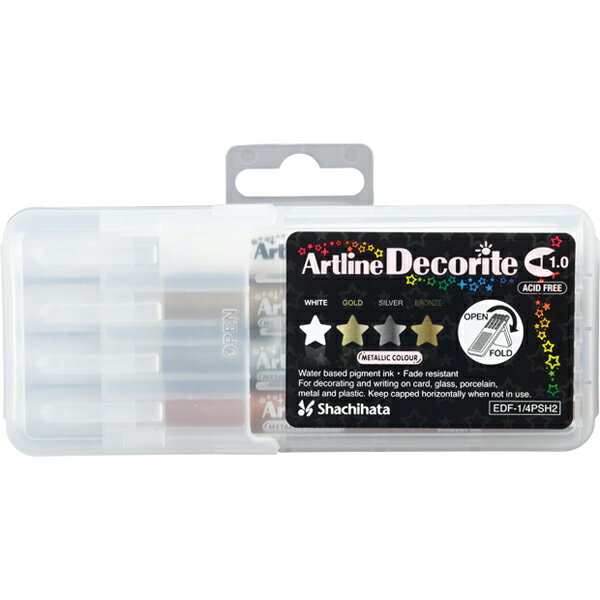アートラインデコライト丸1 4色セット2 シヤチハタ EDF-1/4PSH2 油性マーカー