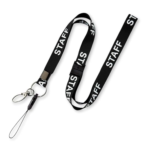 Name Tags - ストラップ STAFF 黒 1本 オープン NX-210P-BK