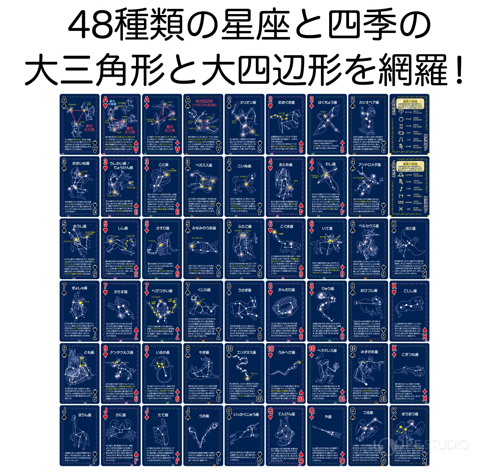 星座トランプ 知育玩具 おもちゃ 理科 中学受験 4年生 勉強 教材 知育カード 学習 室内 遊び ゲーム 宇宙 3