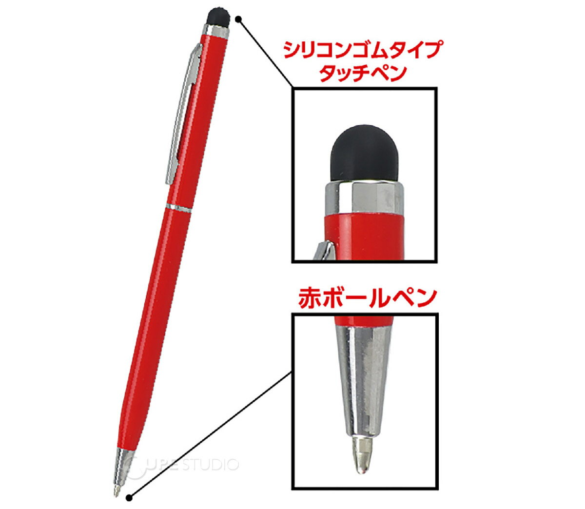 タッチペン 赤ボールペン付 iPad タブレッ...の紹介画像3