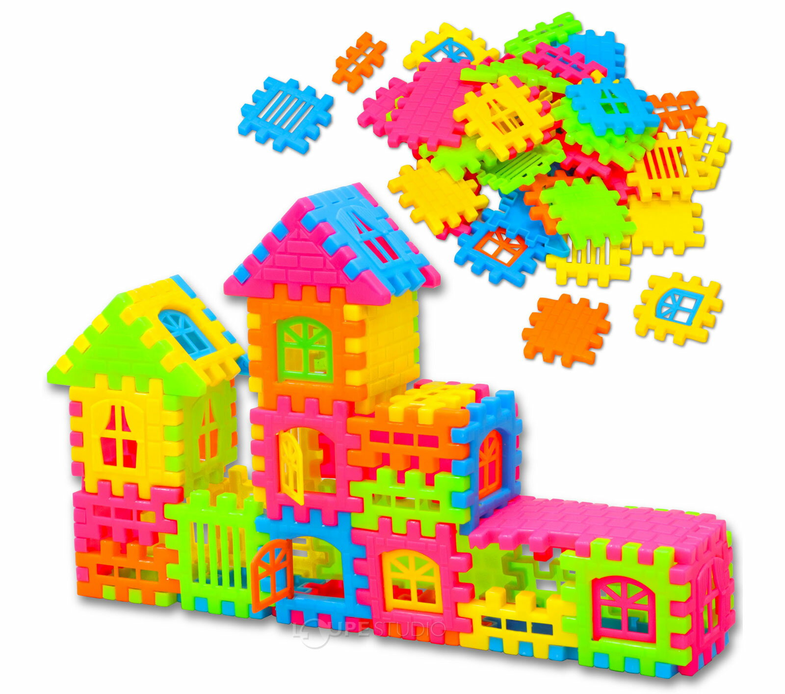 おうち ブロック 44ピース 知育玩具 おもちゃ キッズ 子供 パズル 組立 室内 遊び 幼児 ゲーム 2