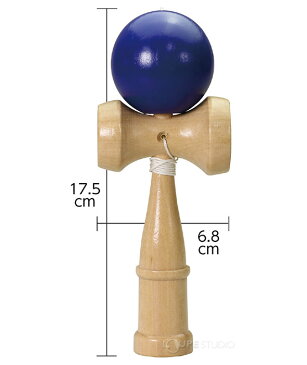カラーけん玉 青 木のおもちゃ 木製玩具 知育玩具 景品 室内 遊び 運動神経 運動 剣玉