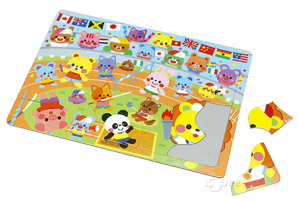 楽天市場 アニマルフレンズパズル スポーツ ピース 幼児 ゲーム おもちゃ 知育玩具 室内 遊び 運動会 どうぶつ 動物 ルーペスタジオ