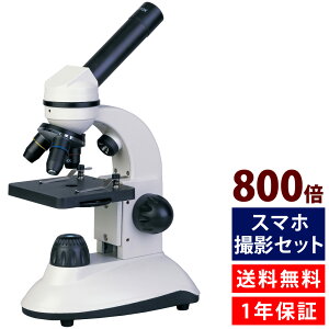 顕微鏡 自由研究 スマホ 小学生 中学生 子供 顕微鏡セット 40倍-800倍 日本製 観察 生き物 顕微鏡セット スマホ撮影セット 学習 2WAY マイクロスコープ プレパラート付 簡単 生物顕微鏡 10歳以上
