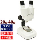 顕微鏡 双眼 スマホ撮影セット 小学生 20倍・40倍 2Way 実体顕微鏡 顕微鏡セット 子供 学習 自由研究