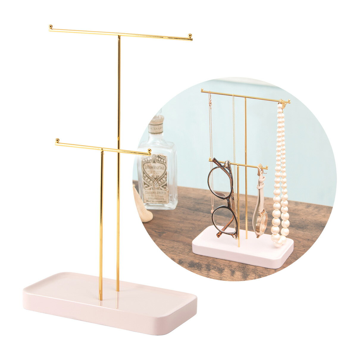 アクセサリースタンド 収納 コンパクト ネックレス メガネ 時計 トレイ ジュエリー 北欧 かわいい おしゃれ ギフト 誕生日 プレゼント クリスマスプレゼント...