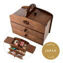 ソーイングボックス 裁縫箱 おしゃれ 大容量 収納 ケース アンティーク 北欧 木製 日本製 仕切り 引き出し付き 持ち手 持ち運び プレゼント