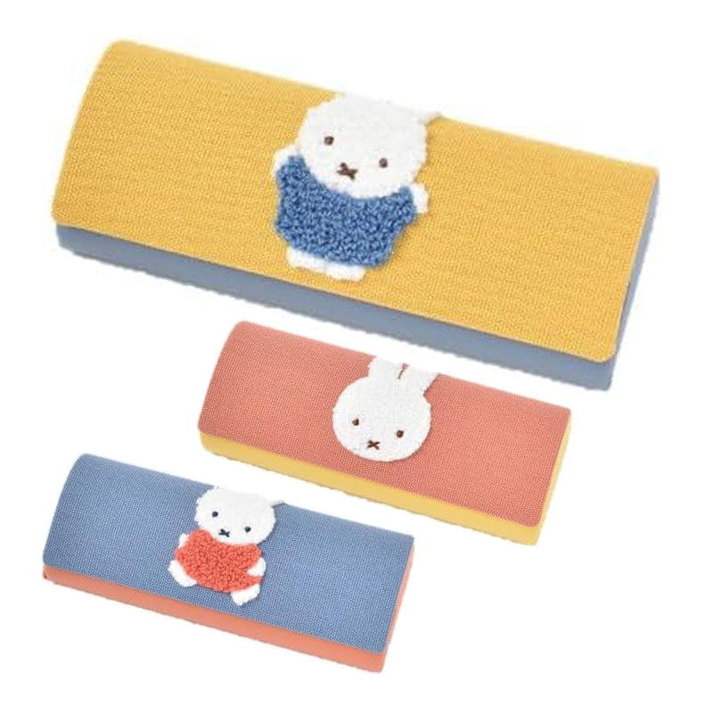 ミッフィー メガネケース ハードタイプ 眼鏡ケース おしゃれ 可愛い おすすめ カラフルサガラ 収納 おしゃれ イエロー オレンジ ブルー