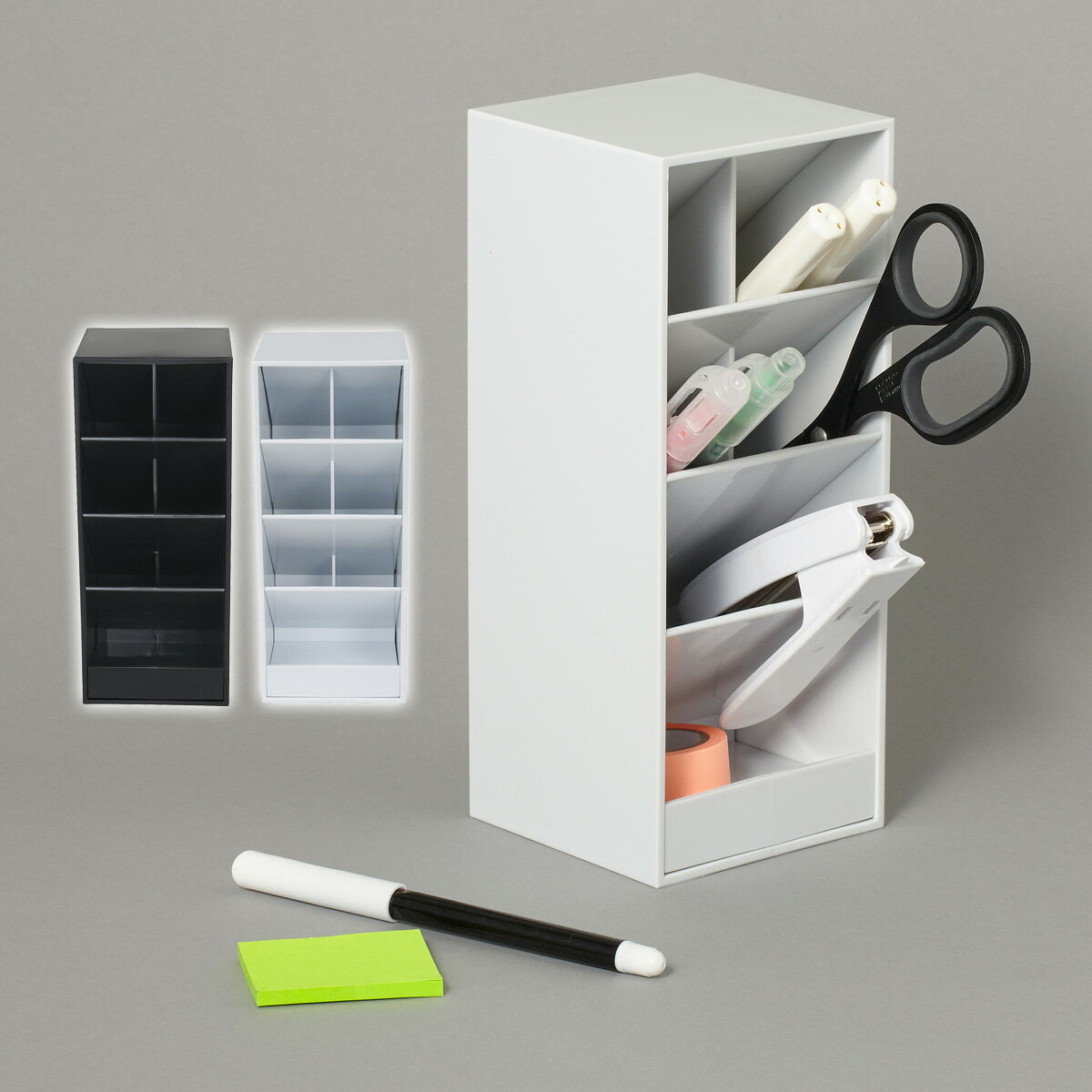 ツールスタンド ペンスタンド ペン立て 文具 仕切り ワイド 収納 卓上 デスク シンプル 縦置き 横置き 整理 整頓 筆記用具 斜め収納 オフィス 学生