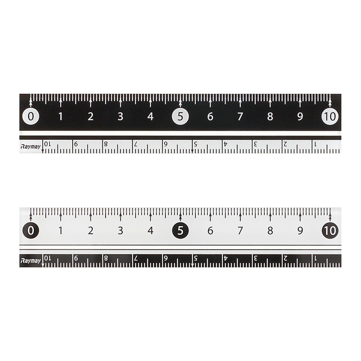 定規 10cm 白 黒 直定規 日本製 レイ