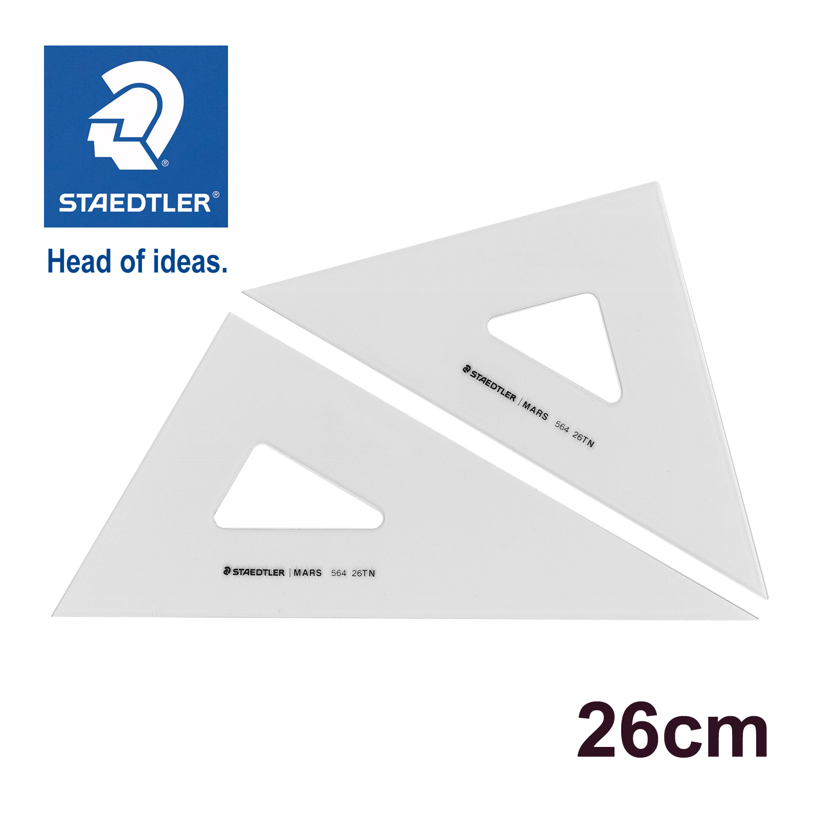 ステッドラー (STAEDTLER) マルス製図用三角定規 26cm/厚2.5mm メーカー正規品 文具 文房具 おしゃれ デザイン 誕生日 プレゼント ギフト