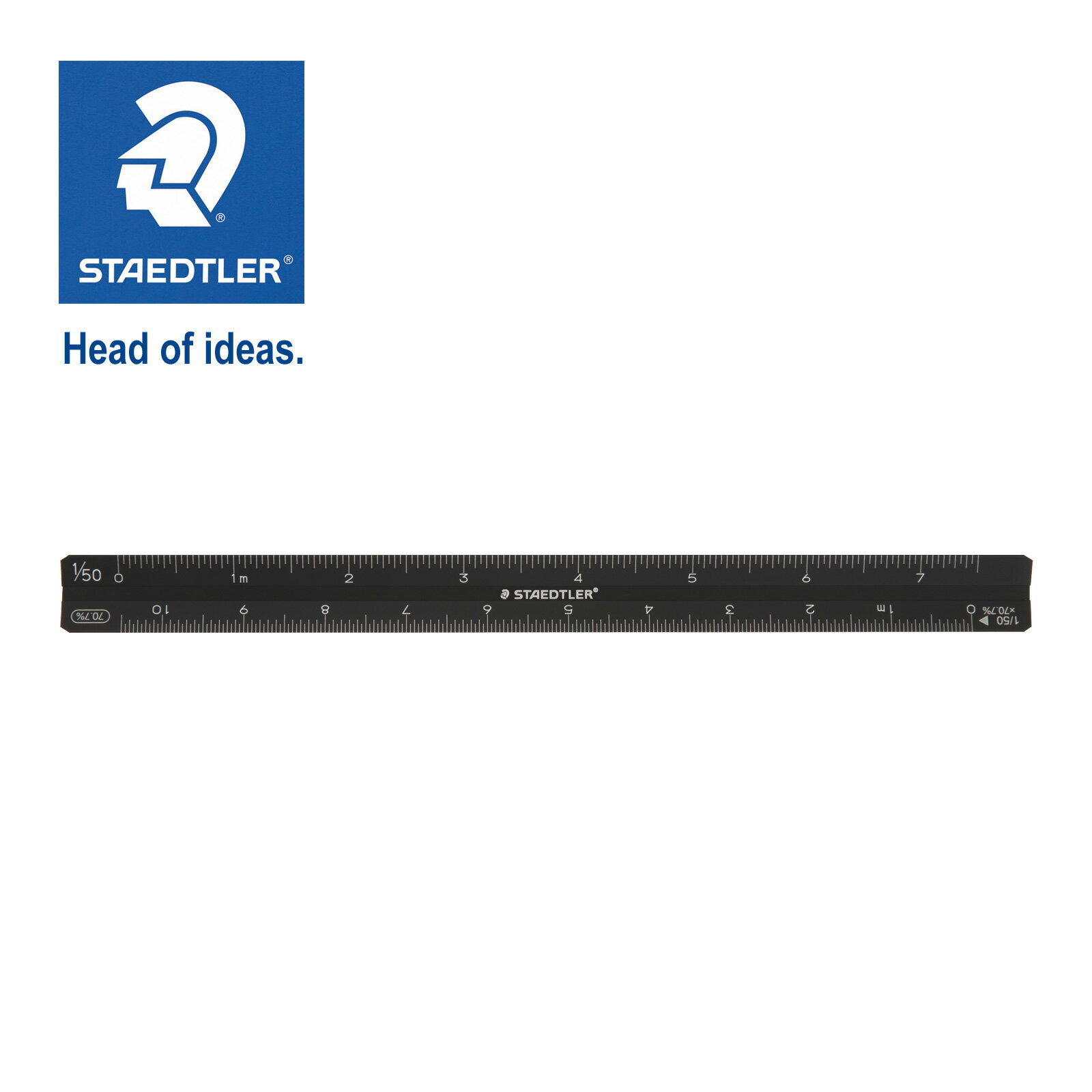 ステッドラー (STAEDTLER) 三角スケール コピーダウン マットブラック 15cm メーカー正規品 筆記具 文房具 おしゃれ デザイン 誕生日 プレゼン...