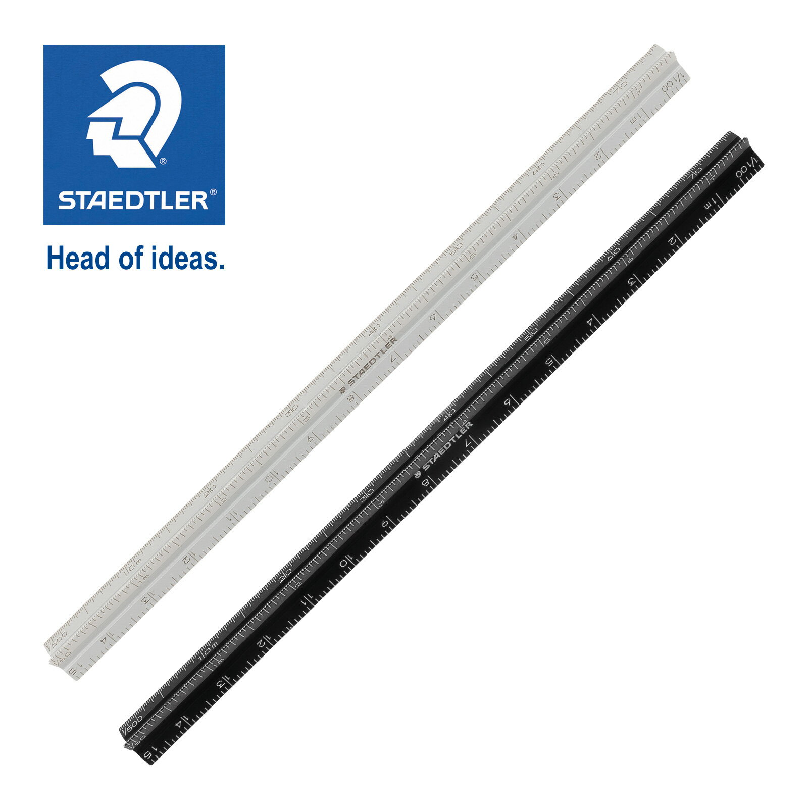 ステッドラー (STAEDTLER) 三角スケールスリム 15cm 高精度オールアルミ製 メーカー正規品 筆記具 文房具 おしゃれ デザイン 誕生日 プレゼント...