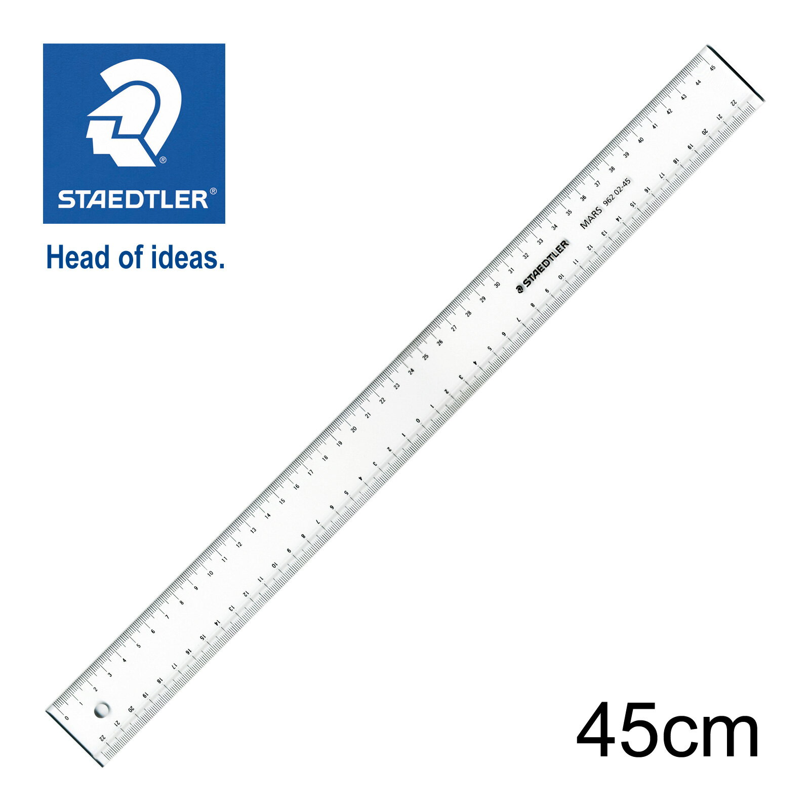 ステッドラー (STAEDTLER) マルス 溝付線引定規 45cm メーカー正規品 筆記具 文房具 おしゃれ デザイン 誕生日 プレゼント ギフト
