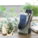 小物入れ スタンド スマホ 筆箱 ユートリム スマ・スタ キャンバス地 立つペンケース 収納 整理 事務用品 雑貨 グレー アイボリー 文具 文房具 化粧品 コ...