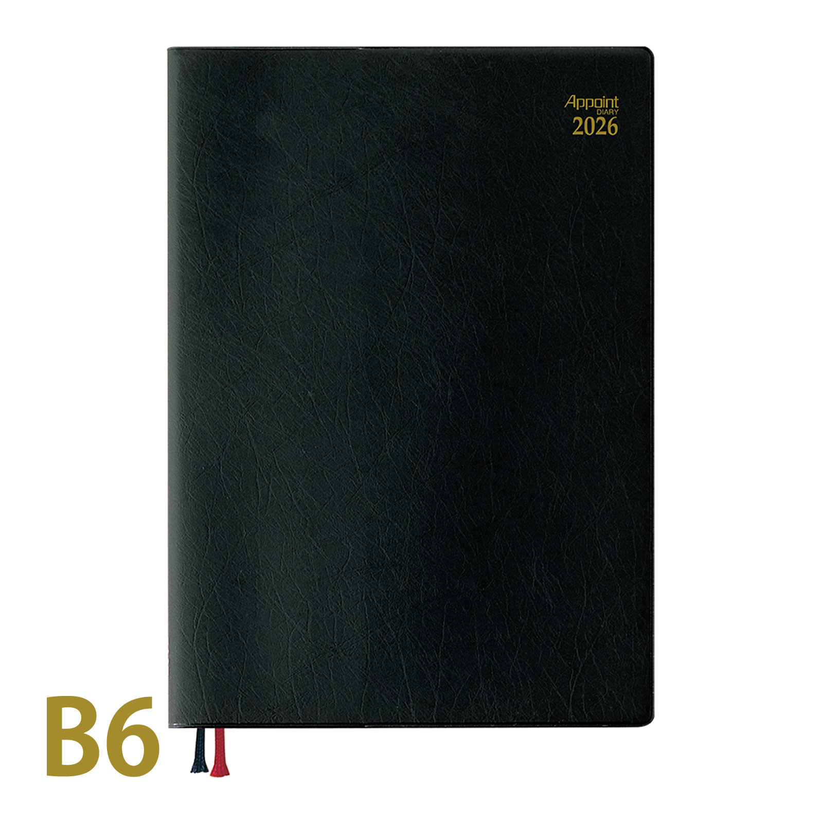 ダイゴー 手帳 2026年 1月始まり 2025年 12月始まり ブラック ウィークリー アポイント appoint デスク B6 1Wバーチカル スケジュール...