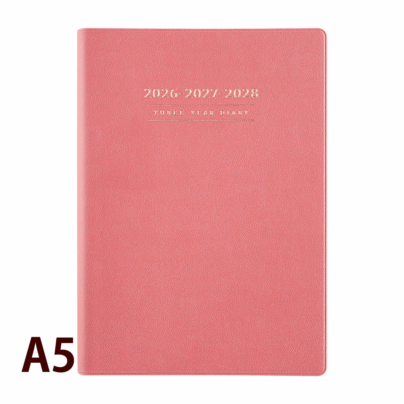 高橋書店 手帳 2026 1月始まり 3年 卓上日誌 ピンク A5 横ケイ式 スケジュール帳 ビジネス手帳 日記 記録 プレゼント 就職祝い 新成人 男性 女性 TAKAHASHI