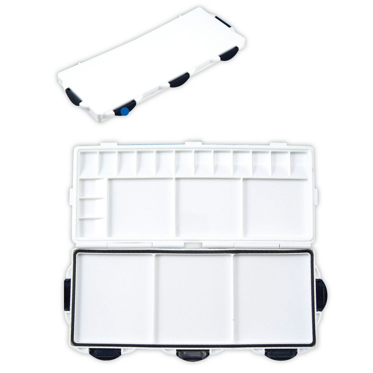 A&B 密閉プラパレット 画材 絵画用 アクリル絵具15色使用可 教材 子供 キッズ 小学生 美術 図工