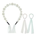 カチューシャ パール 真珠 ヘアバンド かわいい 子供 キッズ 女の子 髪飾り ダンス コスチューム 発表会 運動会 学芸会 お遊戯会 文化祭 衣装