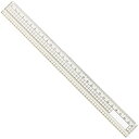 アクリル方眼定規 30cm 溝付 定規 文房具 算数 学校 教材 備品 画材 ものさし 計る