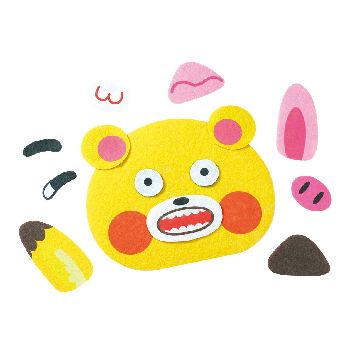 福笑い パズル フェルトのどうぶつふくわらい 知育 幼児 幼稚園 保育園 子供 キッズ 室内遊び 正月